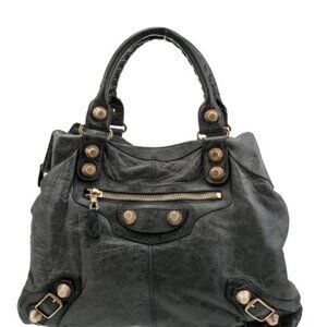 Balenciaga Agneau Giant 21 Gold Hardware Brief Bag in the color Anthracite.